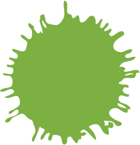 Green paintball splat accent